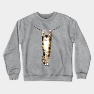 Stretching cat lady Crewneck Sweatshirt